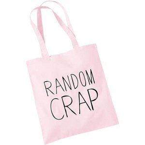 Funny Tote Bags"Random Crap" Canvas Shoulder Shopper Bag